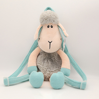 Jouets d'agneau en peluche personnalisés de haute qualité sacs à dos en peluche de mouton fabriqués en Chine pour enfants sac de personnages de dessins animés
