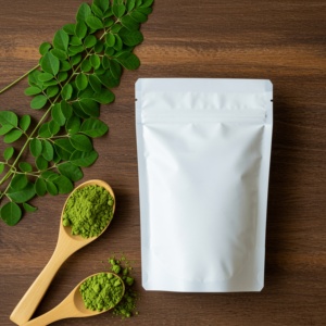 Trắng tùy chỉnh vật liệu đứng dây kéo nắp kéo nhiệt bịt kín doypack bao bì túi rõ ràng cửa sổ có thể tái chế thực phẩm thức ăn vật nuôi - Product Image 1