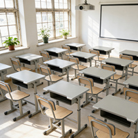 Bureau et chaise d'étudiant pour enfants à hauteur réglable personnalisé ensemble mobilier scolaire peu encombrant pour chambre à coucher