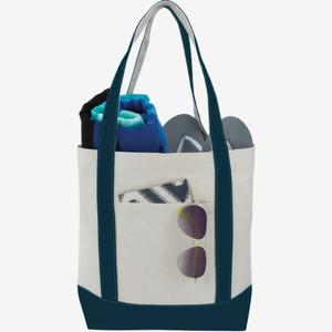 Bolsa de Mano de Lona de Algodón de Dos Tonos <span class=keywords><strong>Marina</strong></span> con Logotipo Personalizado, Regalo Promocional al por Mayor - Product Image 5