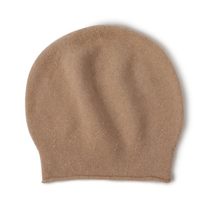 <span class=keywords><strong>Bonnet</strong></span> en <span class=keywords><strong>cachemire</strong></span> rayé de luxe pour femme, chaud et tricoté, avec bord roulé, style décontracté haut de gamme, taille standard - Product Image 3