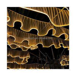 Fournitures de <span class=keywords><strong>mariage</strong></span> <span class=keywords><strong>Kit</strong></span> de drapage de <span class=keywords><strong>plafond</strong></span> en forme de S Drapé de <span class=keywords><strong>plafond</strong></span> blanc avec lumière Décoration de <span class=keywords><strong>mariage</strong></span> - Product Image 1