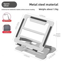 Support pliable pour ordinateur portable et tablette, sans installation, réglable en hauteur, en acier, avec rotation à 360° et fonction de levage