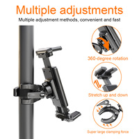 Support universel réglable et portable en ABS pour téléphones portables et tablettes, compatible avec vélos motorisés, poussettes et voiturettes de golf
