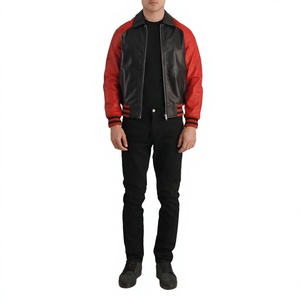 แจ็คเก็ตหนังผู้ชาย ELYSIAN INDUSTRIES แบบ Letterman ปิดซิป คอปกพับได้ สไตล์วิทยาลัย สำหรับฤดูหนาว ขายส่ง - Product Image 6