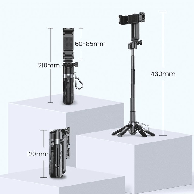 Mt-18 Portable 3-in-1 Selfie Stick Tripod With Remote