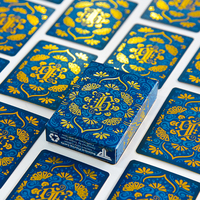 Papier d'art en feuille d'or en PVC de haute qualité personnalisable Offset Tarot Deck brillant imprimé or estampage Poker cartes à jouer Logo personnalisé