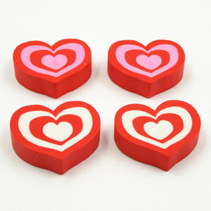 Pabrik pensil berbentuk hati, alat tulis sekolah penghapus dengan pola lucu untuk anak-anak - Product Image 2