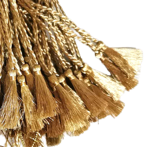 Fournisseur de pompons dorés en fil métallique faits à la main pour rideaux, décorations de téléphones portables et emballages de vêtements ethniques - Product Image 1