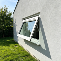 Ventana de Aluminio Inclinada y Giratoria con Aislamiento de Diseño Moderno, Tamaño Personalizado para Villas