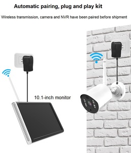 Chất Lượng Tốt 4 Ch Không Dây <span class=keywords><strong>Cctv</strong></span> 4ch Wifi Độ Phân Giải 4Ch An Ninh Nvr 4K Máy Ảnh LCD NVR Kit - Product Image 5