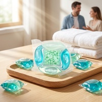 RNSHUTTLER 2026 Nouvelles Perles de Lessive Écologiques Jetables 5-en-1, 30%-50% Ingrédients Actifs, Parfum Floral, Pour Vêtements