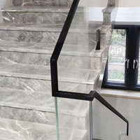 30 Pinces à rainure en alliage de magnésium et aluminium brossé pour garde-corps en verre de 16 mm, pour escaliers en colimaçon intérieurs, garde-corps de balcon et sols