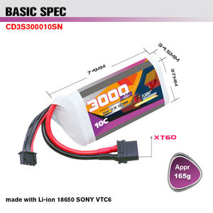 بطارية ليثيوم أيون CODDAR 3S 3000 مللي أمبير 11.1 فولت 10C خلية 21700 للقوارب والسيارات والطائرات بدون طيار والهليكوبتر والطائرات رباعية المراوح - Product Image 4