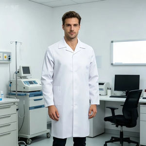 Blouse médicale durable multi-poches blanche anti-décoloration pour étudiants en médecine et techniciens de laboratoire - Product Image 5