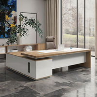 Bureau de direction en forme de L, bureau de direction, bureau de direction, table administrative, bureau de direction pour