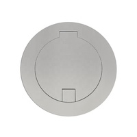 Boîte de prise électrique encastrée ronde en acier inoxydable argenté ZDK-114, de haute qualité et durable