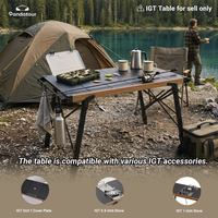 Table de camping pliante en aluminium Orangegaz IGT, facile à installer, portable, réglable, pour randonnée, pique-nique, loisirs en plein air