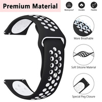 Bracelet de montre intelligente Aibangjia 20 mm 22 mm, deux couleurs, respirant, bracelet de sport pour Samsung Galaxy Watch 7, bracelet 6 5 4 3