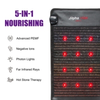 Luxuryade A800 Bio PEMF Tapis en améthyste Cristal Thérapie par lumière rouge infrarouge Photon Ions négatifs Blindage EMF Massage complet du corps