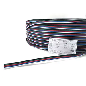 UL2468 2cores 3cores 4 cores 5cores 22AWG pvc flat wire flat ribbon cable