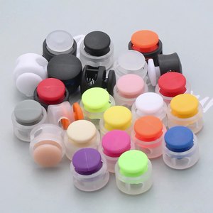 Nút lò xo hai lỗ bằng nhựa - Dây buộc mũi lợn nhiều màu sắc cho dây mũ đàn hồi & dây rút - Product Image 2