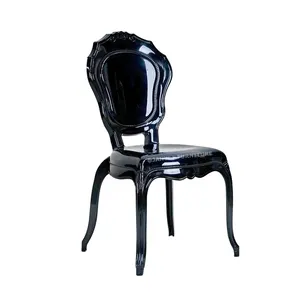 Wholesale Belle Style Wedding Event Stacking Black Ghost Chair