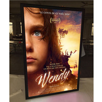 Affiche de film rectangulaire 27x40, cadre en aluminium à clipser, publicité, boîte à lumière LED haute luminosité, durable