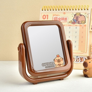 Sevimli karikatür Capybara makyaj aynası dönebilir havlu asılı banyo boy aynası masa masaüstü ayna çocuk hediyeler - Product Image 6