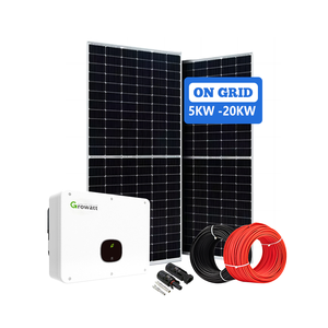 Nueva llegada 5KW 10KW 15KW 20kw Conjunto de paneles <span class=keywords><strong>solares</strong></span> para casas 220V Kits de sistema de energía solar - Product Image 1