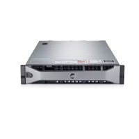 Servidor en rack R820 de alta densidad 2U con cuatro zócalos, cuatro procesadores Intel Xeon E5-4640 V2, 32 GB de memoria DDR4 ECC y almacenamiento RAID para empresas.