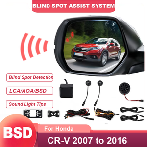 Système d'alarme de voiture avec surveillance des angles morts par rétroviseur BSD BSA BSM et assistance au changement de voie par capteur arrière pour Honda CRV <span class=keywords><strong>CR</strong></span>-V 2007 à <span class=keywords><strong>2016</strong></span> - Product Image 1