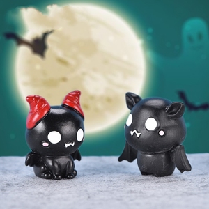 งานฝีมือเรซินปรับแต่งได้สำหรับวันฮาโลวีนโคมไฟฟักทองภูมิทัศน์ขนาดเล็กโคมไฟผีแวมไพร์เครื่องประดับภูมิทัศน์ชายแดน - Product Image 3