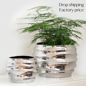 Fabia Metal Flower Pots & <b>Planters</b> Stylish & Durable Option for Indoor/Outdoor Use - Product Image 1