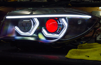 Bande LED VAHID de haute qualité, feux de jour blancs et jaunes RGB, barre de feux de positionnement pour phares automobiles, contrôle par application