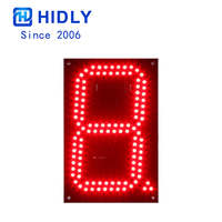 Tableau numérique LED oblique rouge de 8 pouces