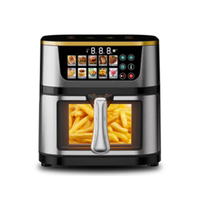 Nouvelle Conception 2026 – Four de Cuisine Multifonctionnel à Affichage LED Numérique 4,5-10L, Friteuse à Air Chaud Sans Huile pour une Cuisson Rapide, Certifié CE ETL GS