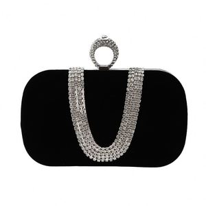 Bolso de mano elegante personalizado para vestido de noche, adornado con diamantes de imitación y cristales, estilo clásico informal. - Product Image 1