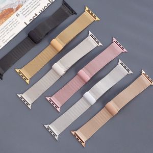 Correa de reloj milanesa de metal <span class=keywords><strong>con</strong></span> hebilla de lazo en oferta para <span class=keywords><strong>Apple</strong></span> <span class=keywords><strong>Watch</strong></span> 38 40 41 mm 42 44 45 49 mm y Samsung 22 mm - Product Image 2
