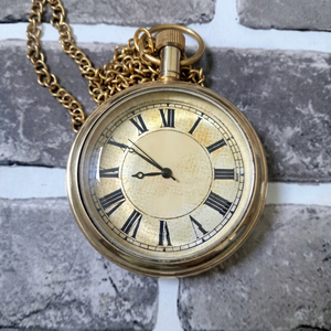 ALFA NAUTICAL Victoria Brass <b>Pocket</b> <b>Watch</b> Round Vintage Display Collectible Handmade Mechanical Movement Home Decor - Product Image 1