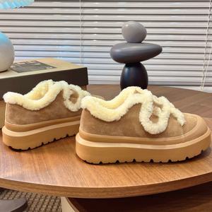 Botas de Nieve para Mujer DSYX 2025, Diseño de Lujo Clásico, Modernas, Cálidas, de Lana y Cuero, Cómodas, con Suela Gruesa de Algodón - Product Image 5