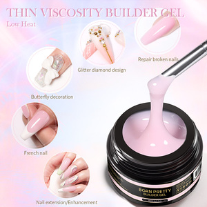 BORN PRETTY PRO Nouvelle Formule <span class=keywords><strong>Gel</strong></span> Dur Rose Nude pour Ongles, Sans Chaleur, Auto-Nivelant, Renforçateur de <span class=keywords><strong>Gel</strong></span>, Sans TPO pour Ongles - Product Image 4