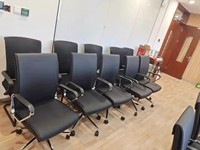 Chaise de bureau ergonomique chaise de conférence du personnel en tissu de maille respirante avec fonction de rotation de levage chaise d'ordinateur en cuir synthétique