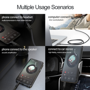 Nylon bện 3.5mm Cáp âm thanh Nam đến Nam xe Stereo AUX cáp cho điện thoại MP3 MP4 - Product Image 3