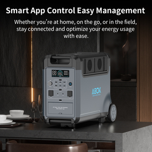 ABOK 3600W générateur solaire centrale électrique télécommande onde sinusoïdale pure voiture/panneau solaire lampe de poche MPPT pour la maison extérieur/intérieur - Product Image 3