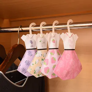 Hot selling environmentally friendly fresh aromatherapy wardrobe hanging sachet paper bag princess dress girl skirt sachet