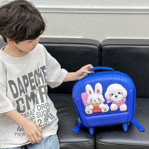 Sac à dos souple à fermeture éclair en tissu Oxford avec motif de chat mignon et matériau imperméable pour garçons et filles de maternelle - Product Image 3