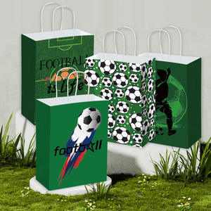 Wholesale Custom OEM/ODM Classic Luxury World Cups Themed Party Gift Sports Ball Kraft <b>Paper</b> Shopping Gift <b>Bag</b> - Product Image 3