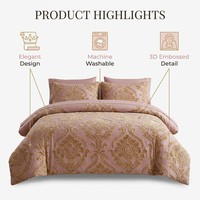 Parure de lit 6 pièces en velours de lait sculpté 3D, couette en polaire gaufrée style Moyen-Orient, ensemble de couette de luxe en flanelle chaude pour l'hiver