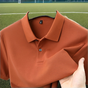Camiseta informal de manga corta para hombre de algodón 100%, nuevo diseño de cuello para deportes de Polo, Color sólido, directo de fábrica, talla grande - Product Image 2